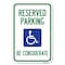 Signmission Reserved Parking-With Handicap Symbol Heavy-Gauge Aluminum Sign, 12" x 18", A-1218-22995 A-1218-22995 - alternate 1